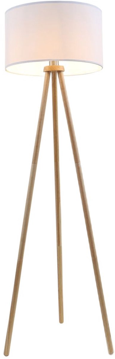 BRILONER - Vloerlamp scandi - stoff en hout - woonkamer lamp - witte staande lamp - E27 fitting - h: 148cm - Ø45.5cm thumbnail 2