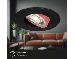 BRILONER LED Inbouwspot - KULANA - JET - 4,4 - cm - IP65 - 3x - 4,9W - 480lm - zwart