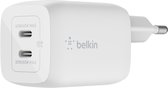 Belkin - Boost-Up Charge Pro Adapter - 2-poorts - USB-C - 65W - Wit
