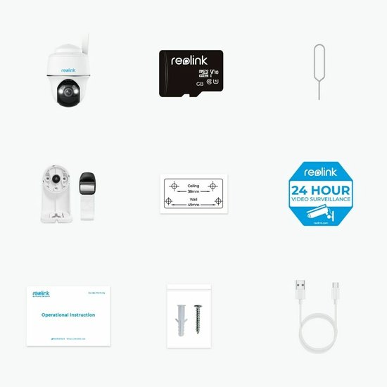 Reolink 4G LTE 5MP beveiligingscamera buiten op batterij, netwerk, Detectie van personen/voertuigen/dieren, 355° pan en 140° kantelen van Reolink — afbeelding 2