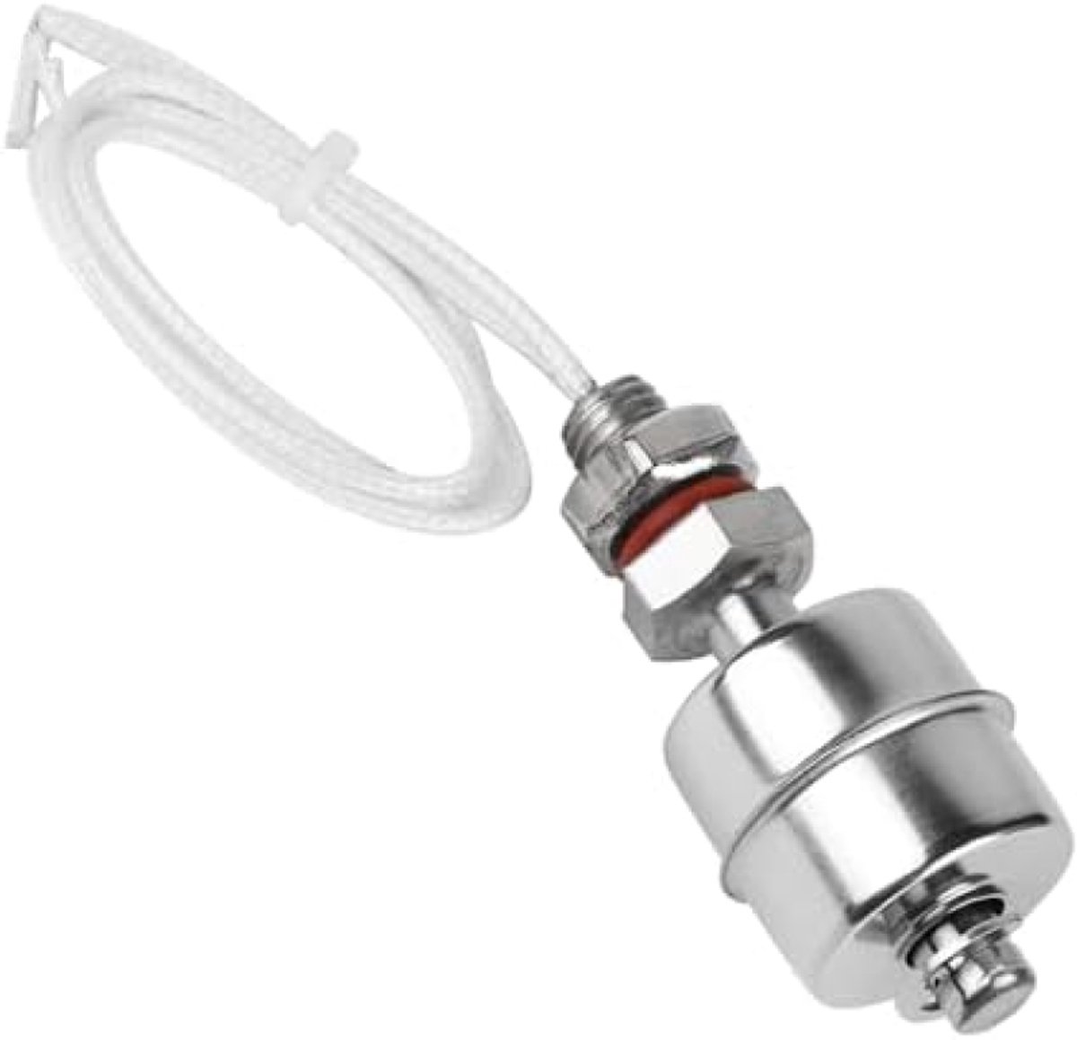 PolkaHome Roestvrijstalen Vlotterschakelaar, 45 mm, Verticale Waterstandsensor, M10, Vloeistofniveauregelaar voor Waterpomp, Zwembad, Vijver, Aquarium