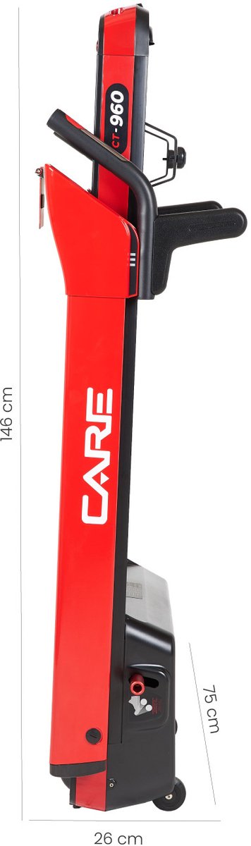 CARE CT-960 - Connected loopband - Maximale snelheid 14 km/u - 8 programma’s - Opvouwbaar - Gemotoriseerde helling tot max. 9% - Voor thuisgebruik - Rood thumbnail 8