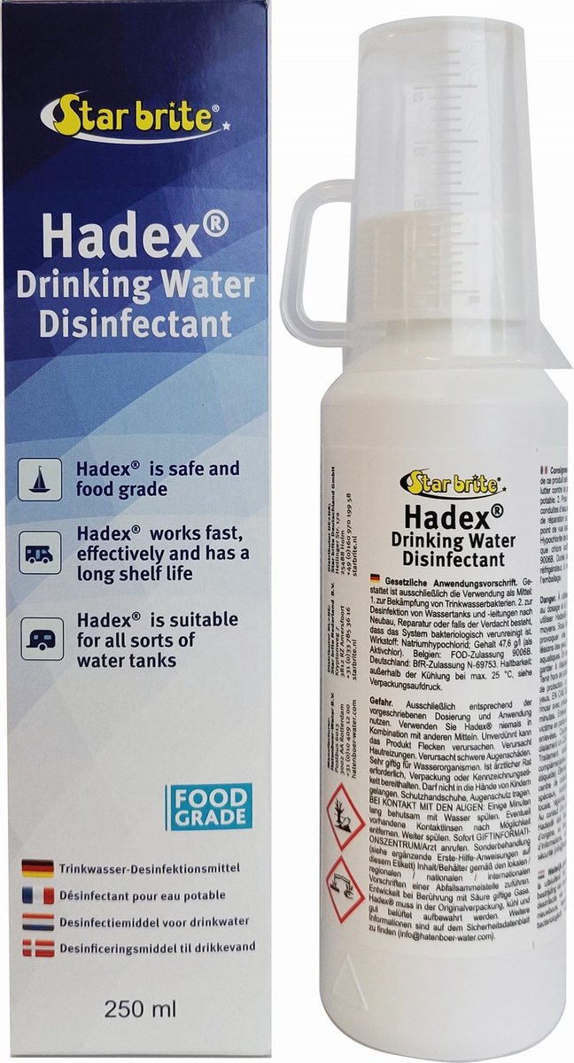 Starbrite Hadex® Drinkwater Desinfectiemiddel 250ml