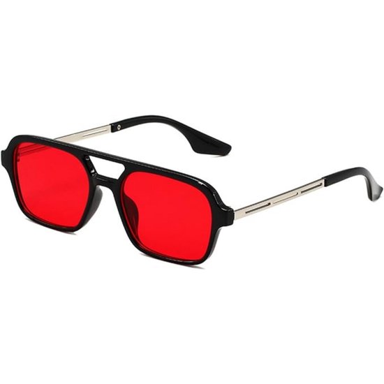 Vierkante Zonnebril Man Mode Gespiegelde Retro Zonnebril Heren Vintage Shades Klassieke Metalen Polygon