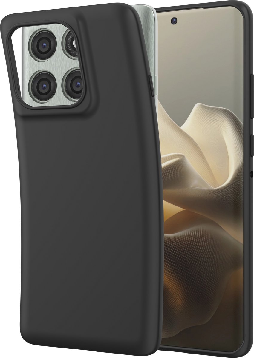 Cazy hoesje geschikt voor Motorola Edge 60 Pro Hoesje Siliconen - Flexibele Case - Zwart