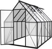 NAIZY Broeikas, aluminium tuinkas, met 6 cm fundering en 4 mm pc-plaat, broeikas, tomatenkas, tuinhuis, uv-bestendig, weerbestendig, voor de tuin, 280x180x195 cm NAIZY Broeikas, aluminium tuinkas, met 6 cm fundering en 4 mm pc-plaat, broeikas, tomatenkas, tuinhuis, uv-bestendig, weerbestendig, voor de tuin, 280x180x195 cm