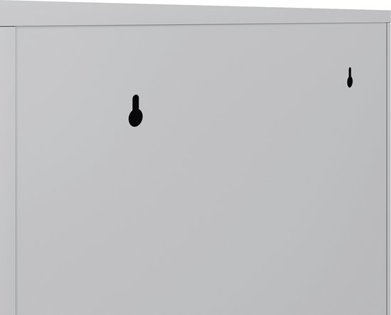 VEEHAUS® - Paplet - Praktisch Schoenenrek -Schoenenrek grijs - Schoenenrek met 2 Niveaus - Schoenenkast grijs - Schoenenrek metaal industrieel - Metaal - 50 x 70 x 15cm -Grijs