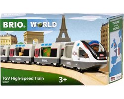 BRIO World 36087 Treinen van de wereld TGV-hogesnelheidstrein | Speeltrein voor kinderen vanaf 3 jaar