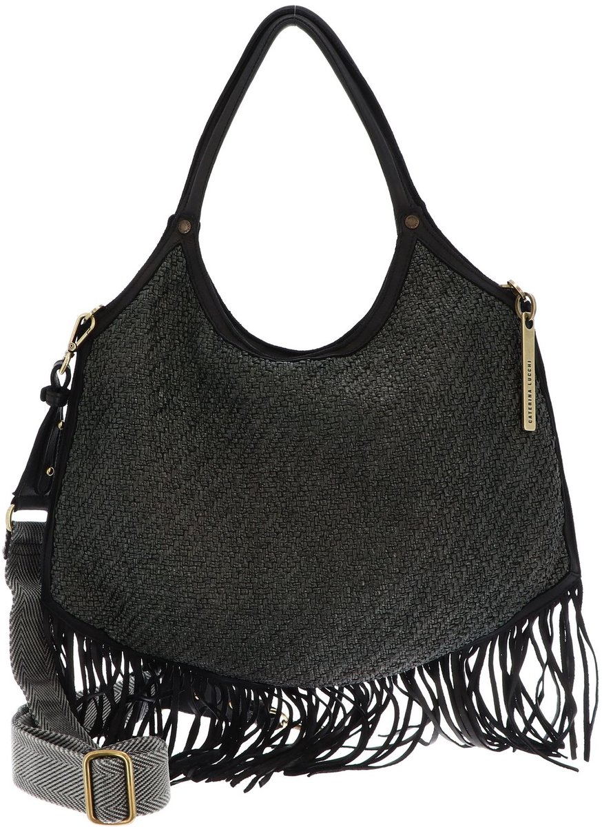 CATERINA LUCCHI Schoudertas Firenze Agata Pentagon Shopping Bag Nero Zwart