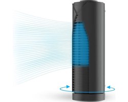StayPowered Mini-Tafelventilator - Compacte Koeling en Stille Prestaties - 3 Snelheidsniveaus - 70° Automatische Oscillatie - Energiezuinig 20 W - Ideaal voor Werkplek of Nachtkastje - Eenvoudige Bediening - Zwart - Levering Sneller dan Aangegeven!