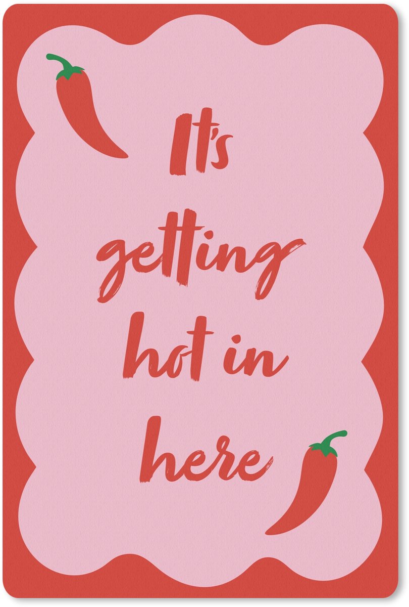 Muismat 18x27 cm - Mousepad Chilipeper - Red - Hot - Quotes - Muismatten