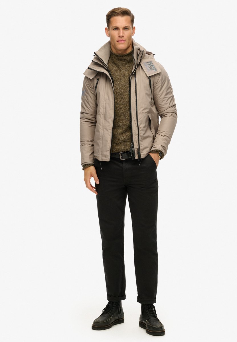 Superdry Mountain SD Windbreaker jas met capuchon Heren Beige