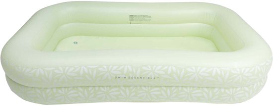 Swim Essentials | Groen Bloemen opblaas zwembad 211 x 132 x 46 cm