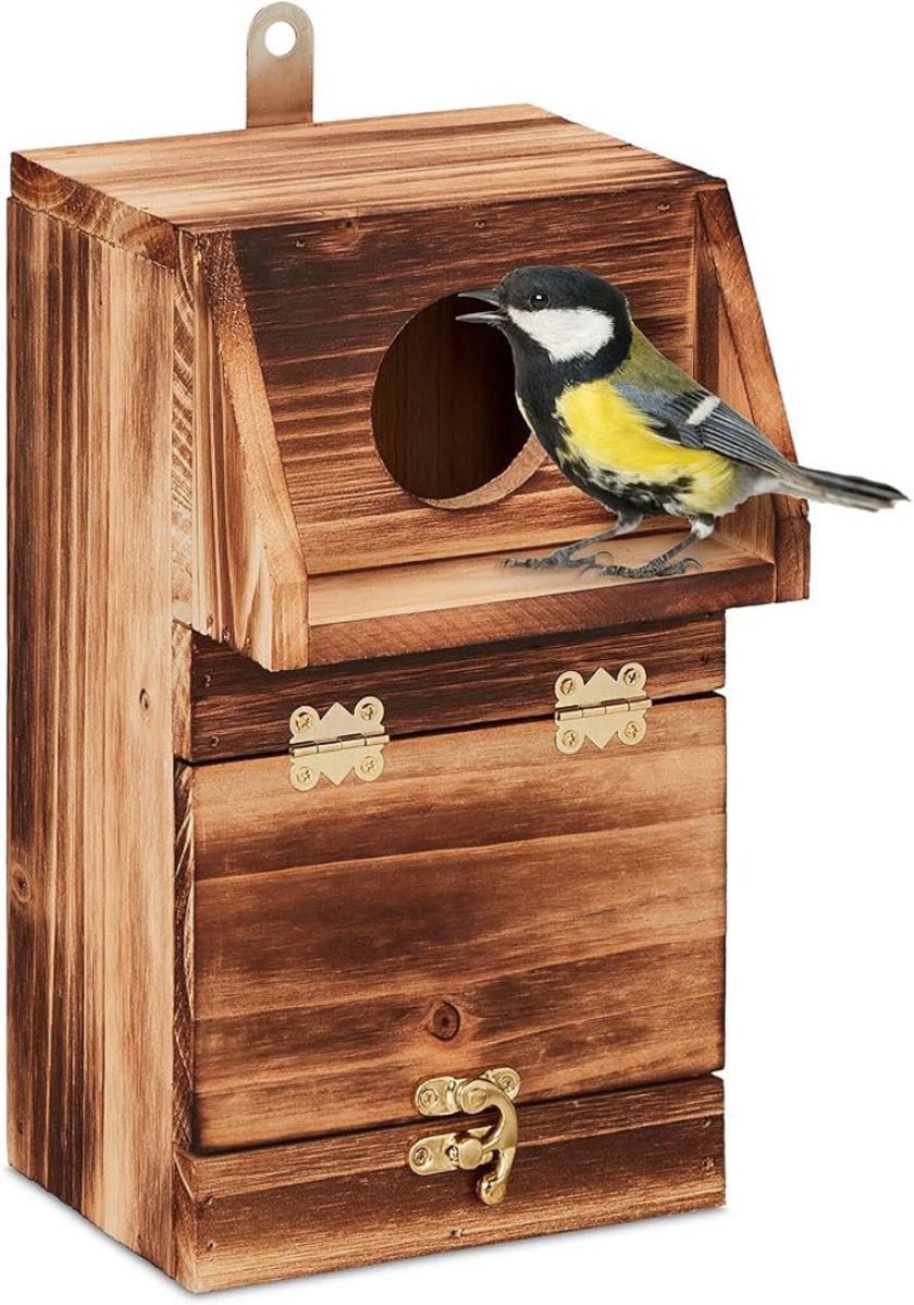 Zylo® Nestkastje Koolmees - Nestkastje Pimpelmees - Nestkastje Koolmees Bouwpakket - Natuur - 14cm x 14cm x 25cm
