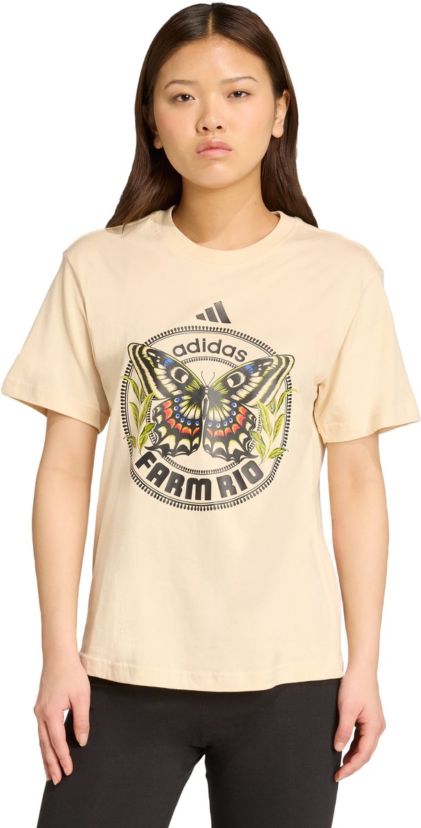adidas Sportswear adidas X FARM Graphic T-shirt Dames Beige