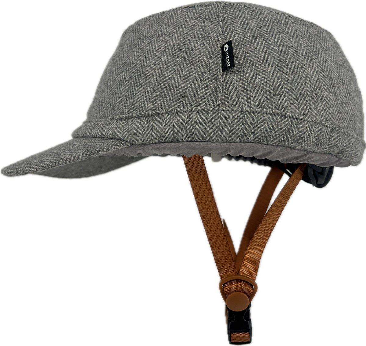 Vizorz SwitchCap fietshelm - Grey woolly cap