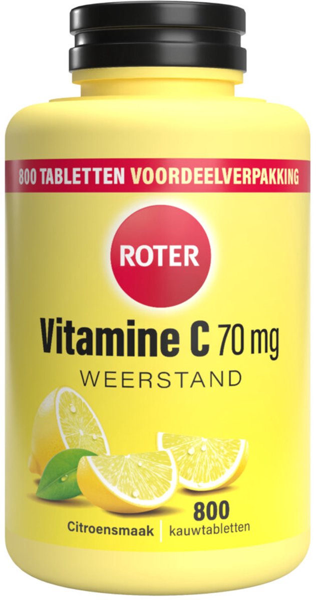 Roter Vitamine C 70 mg Citroen - 4 x 800 kauwtabletten - Voordeelverpakking