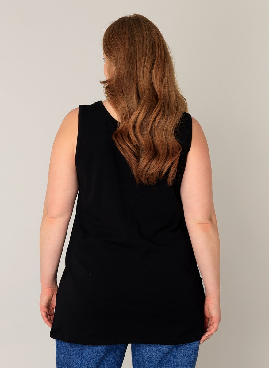BASE LEVEL CURVY Amina Top - Black - maat 0(46)