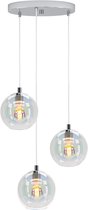 EGLO Ariscani 2 Hanglamp - E27 - Ø 42.5 cm - Chroom/Gekleurd glas
