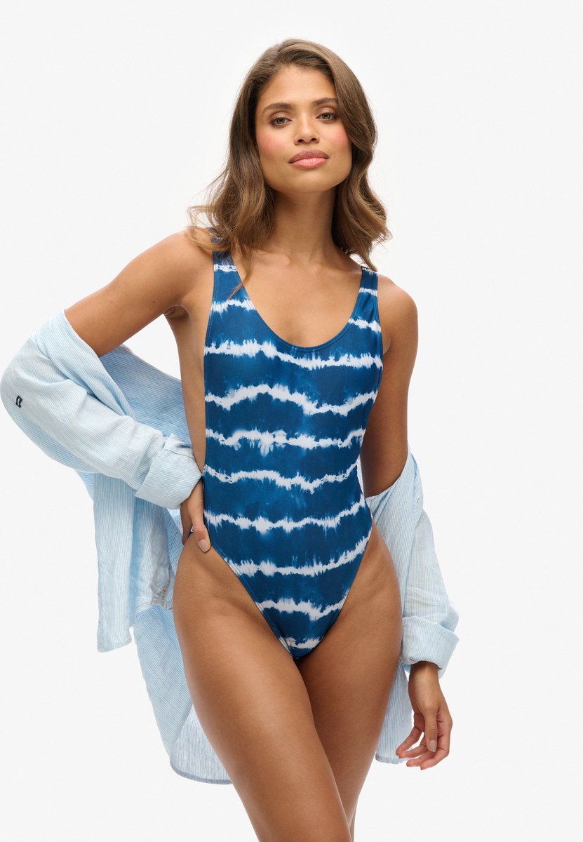Superdry Tie-dye badpak - Dames - Badpakken Tie Dye Navy