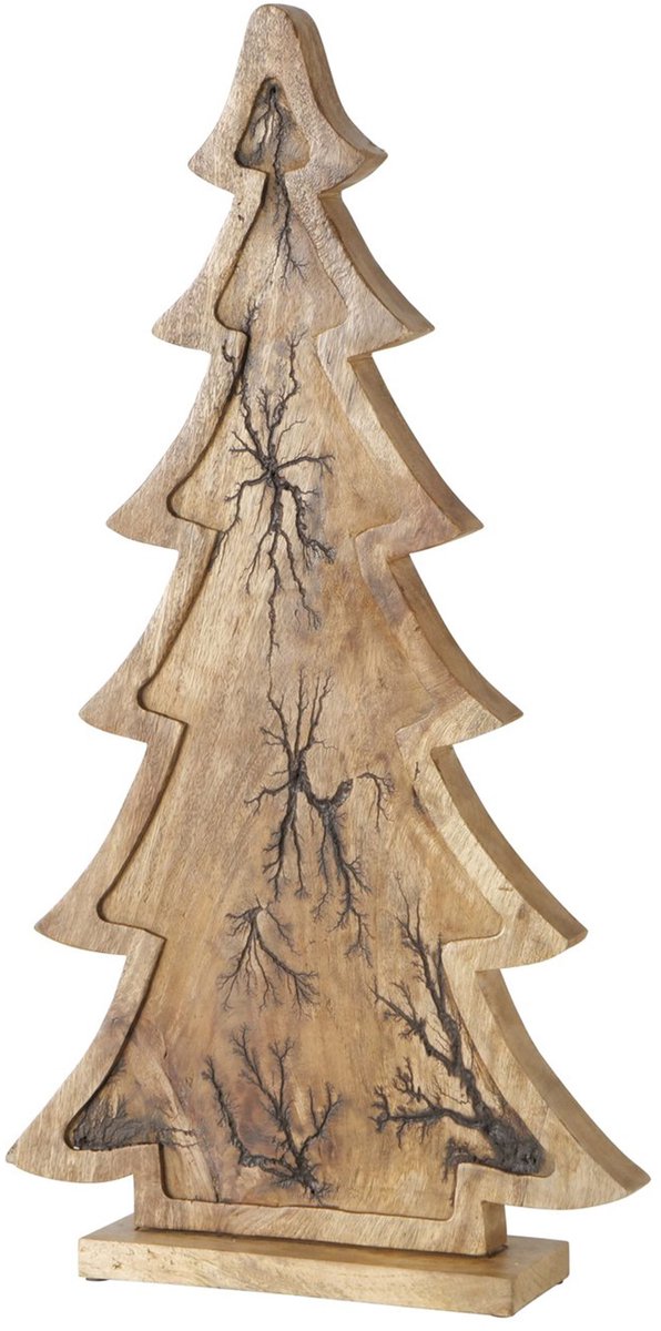Boltze B. Decoratieve standaard Percha kerstboom van mangohout H 76,00 cm - 2005382 bruin