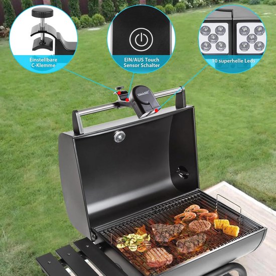 2 Stück Grill Licht LED, Magnetische Grill BBQ Licht 360° Drehbare