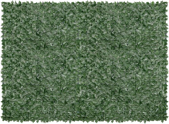 Écran de confidentialité en lierre, 1830 x 2440 mm Écran mural vert artificiel. Avec dos en maille et charnière renforcée. Decor de feuilles de lierre artificielles pour jardins et cours extérieurs.