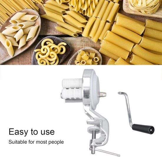 Handmatige Cavatelli pastamachine met zwengel - Draagbare pasta maker van aluminiumlegering - Maximale dikte — afbeelding 4