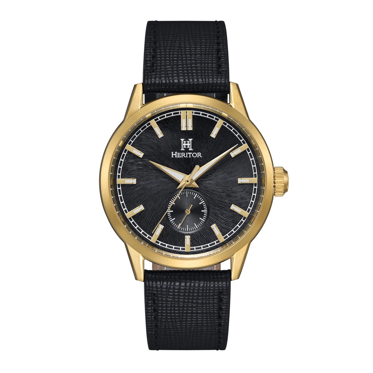 Heritor Automatic Argento leren band horloge - goud-zwart