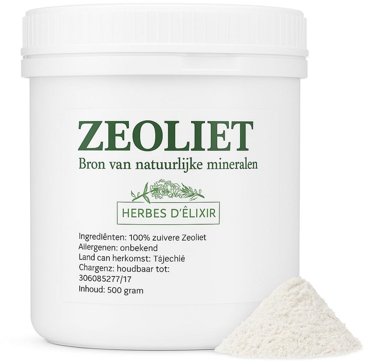 Goedkoopste Herbes D'elixir Zeoliet Poeder - 500 Gram - Detox boost - Zuivere zeoliet - PFAS binder