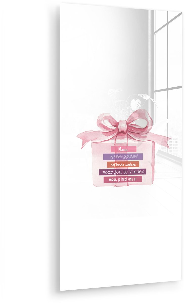 Cadeau - Strik - Tekst - Roze