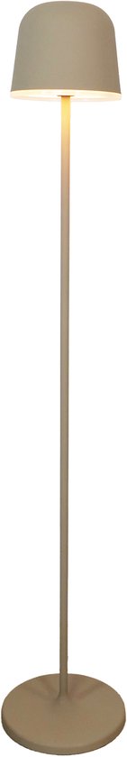 Lampadaire EGLO Mannera-L Intérieur et Extérieur - Rechargeable (jusqu'à 47 heures d'éclairage) - 140 cm - Couleur Sable / Beige / Wit - Sans fil - Dimmable