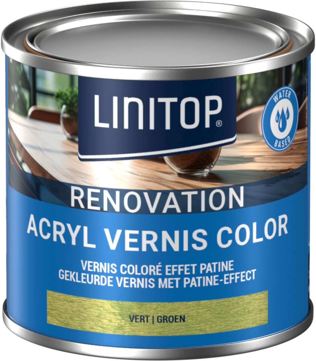 Linitop Acryl Vernis Color 250 ml Kleur 187 Groen