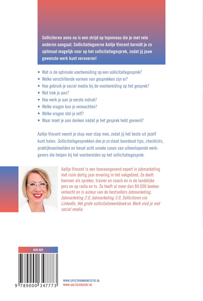 Sollicitatiegesprekken doe je zo - back cover