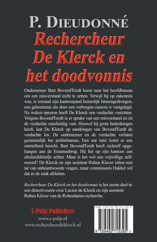De Klerck 1 - Rechercheur De Klerck en het doodvonnis