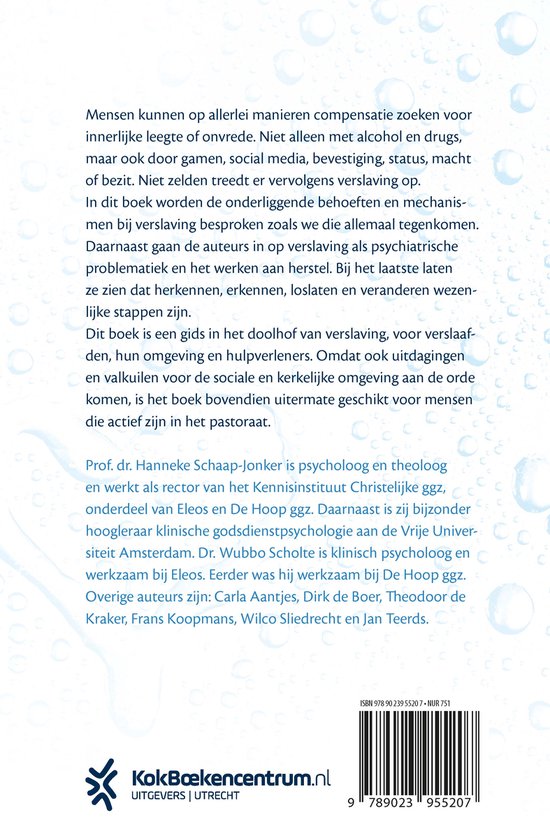 Boek met tekst over verslaving en herstel. Code van KokBoekencentrum.