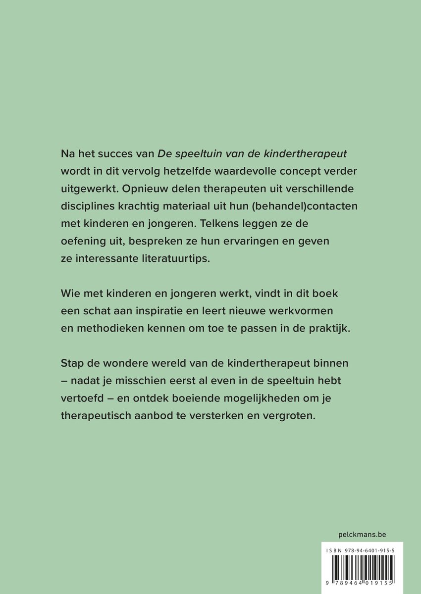 Boekomslag met tekst over kindertherapie.