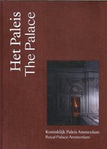 Bruin boek met de titel 'Het Paleis' en een foto van een marmeren ingang van het Koninklijk Paleis Amsterdam.