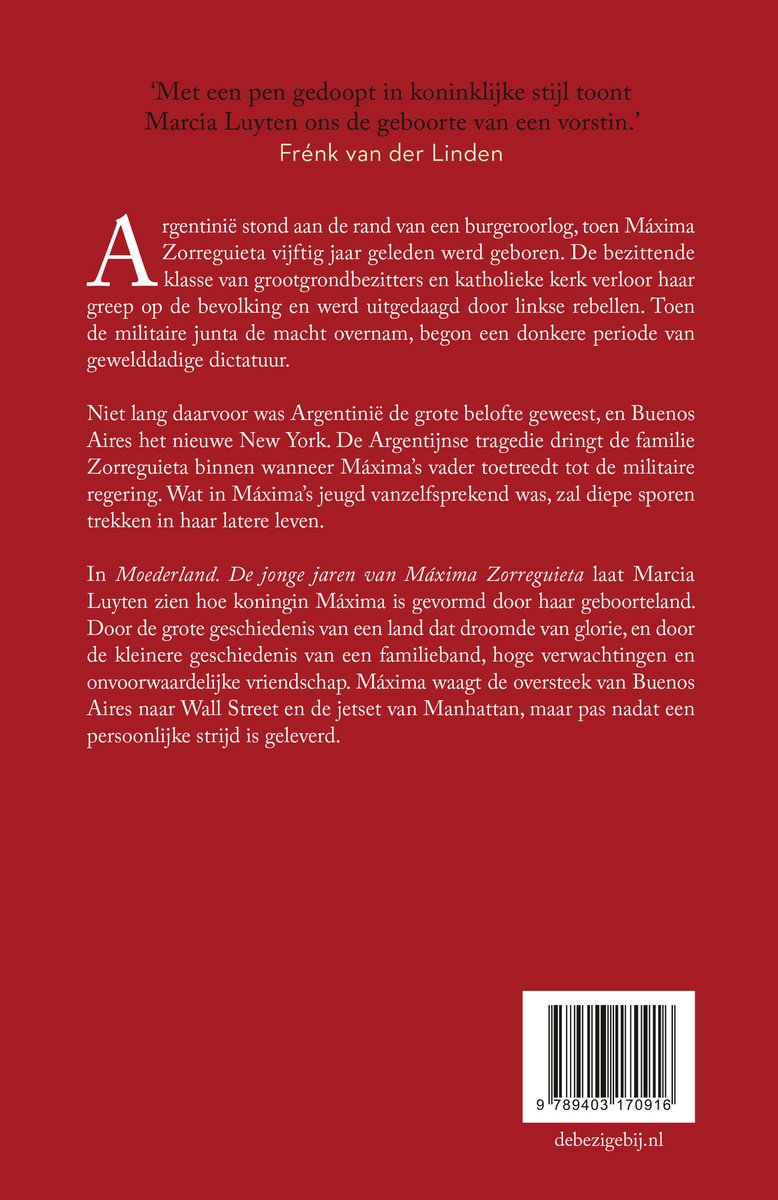 Moederland - back cover
