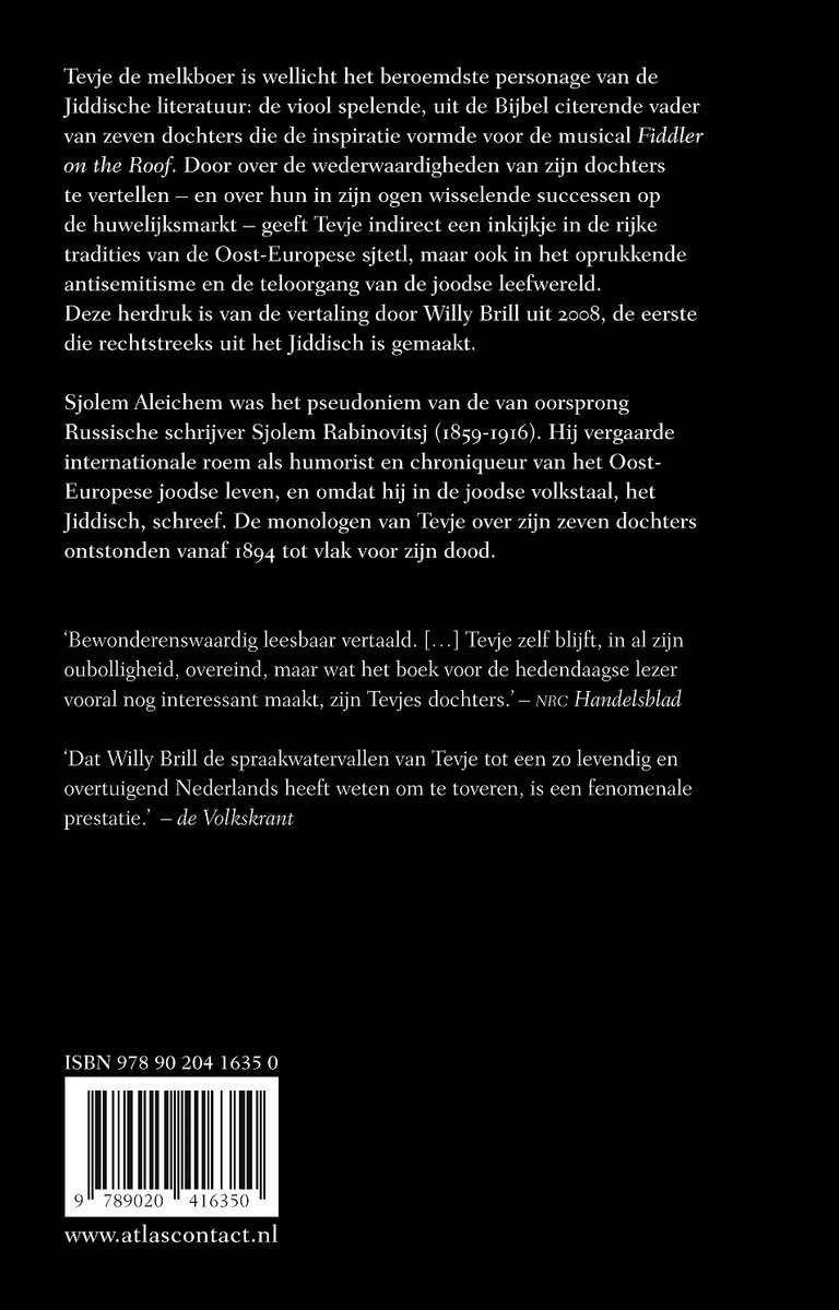 LJ Veen Klassiek - Tevje de melkboer - back cover