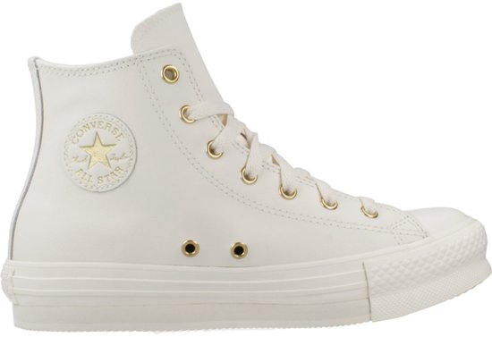 CONVERSE CHUCK TAYLOR ALL STAR EVA LIFT CUIR + OR Wit 38,5 EU