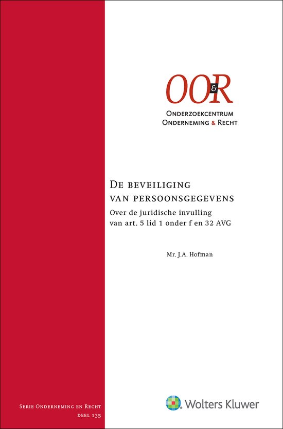 De beveiliging van persoonsgegevens - cover