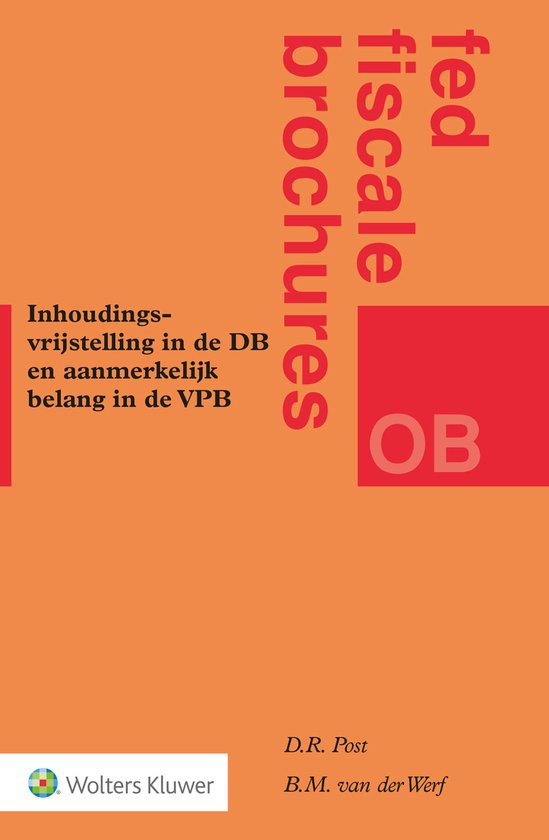 Inhoudingsvrijstelling in de DB en aanmerkelijk belang in de ... - cover