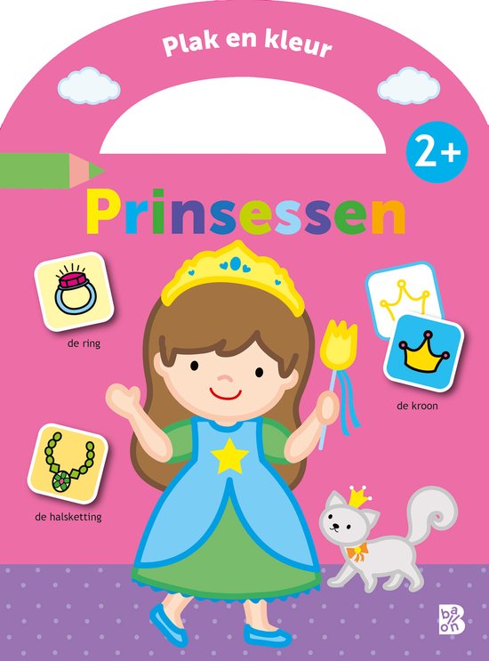 Plak en kleur - Prinsessen 2+ - cover