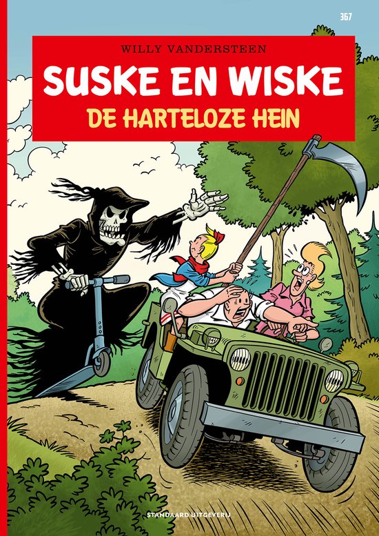 Suske en Wiske stripboek 'De Harteloze Hein'. De Hongerige Hein achtervolgt hen.