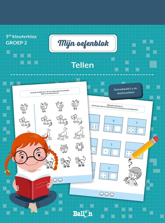 Mijn oefenblok 0 - Tellen 3de kleuterklas - groep 2 - cover