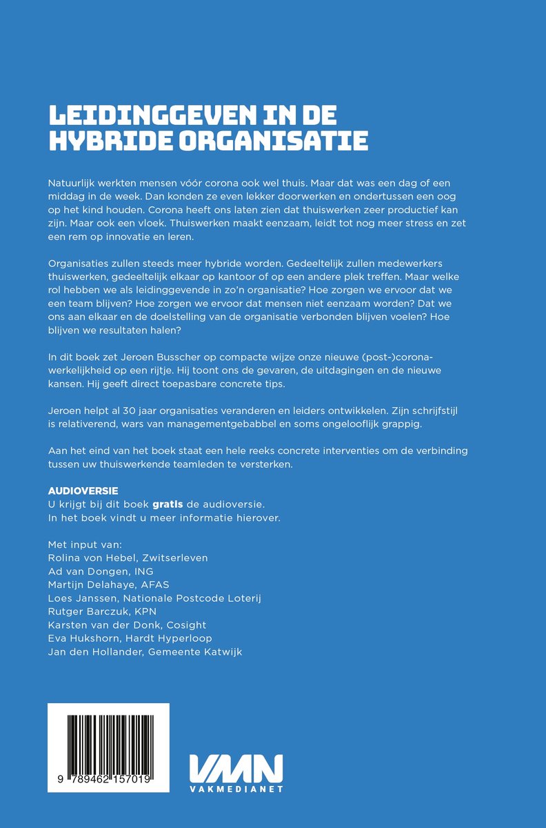 Leidinggeven in de hybride organisatie - back cover