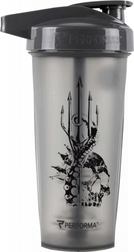 Grijze Performa Activ shaker (800 ml) met Poseidon-opdruk.