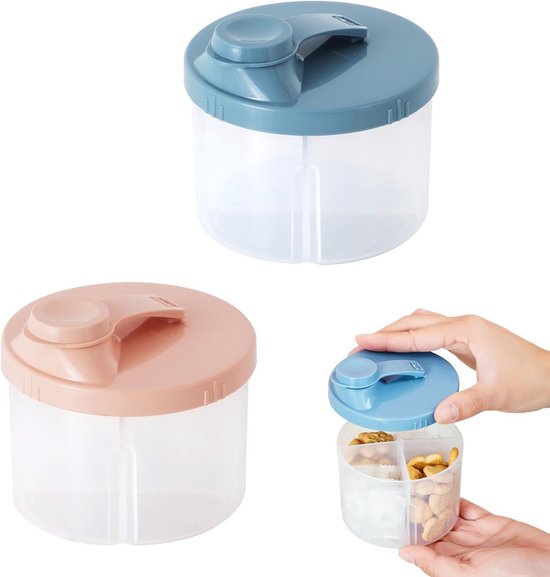 Distributeur De Lait En Poudre 4 Couches BSTCAR - Portable Avec Poignée - Capacité 55g Par Couche - Polypropylène Sans BPA