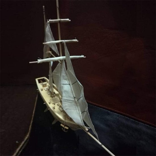 Yumira Houten zeilboot, modelbouwset, doe-het-zelf schip, modelbouwset, decoratie, boot, speelgoed, kinderen en volwassenen